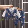 A trendy three-piece baby clothing set for boys in autumn, a spring and autumn children's vest coat, and a cool and stylish children's suit Specification image
